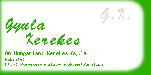 gyula kerekes business card